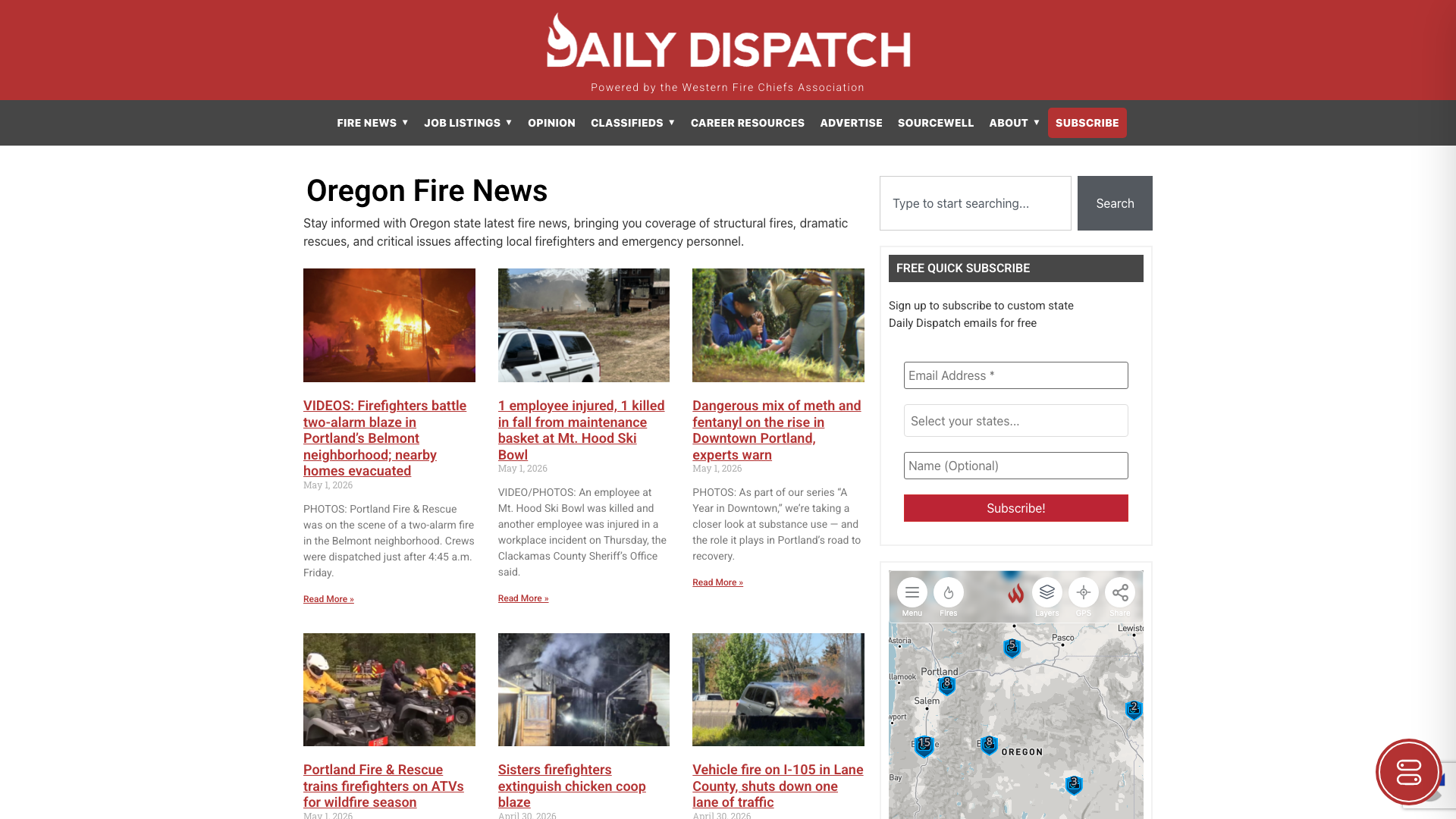 Oregon Fire News