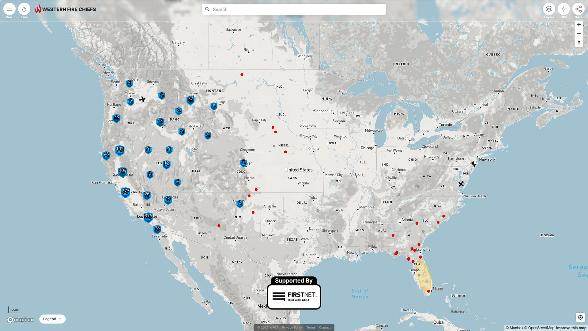 National fire map