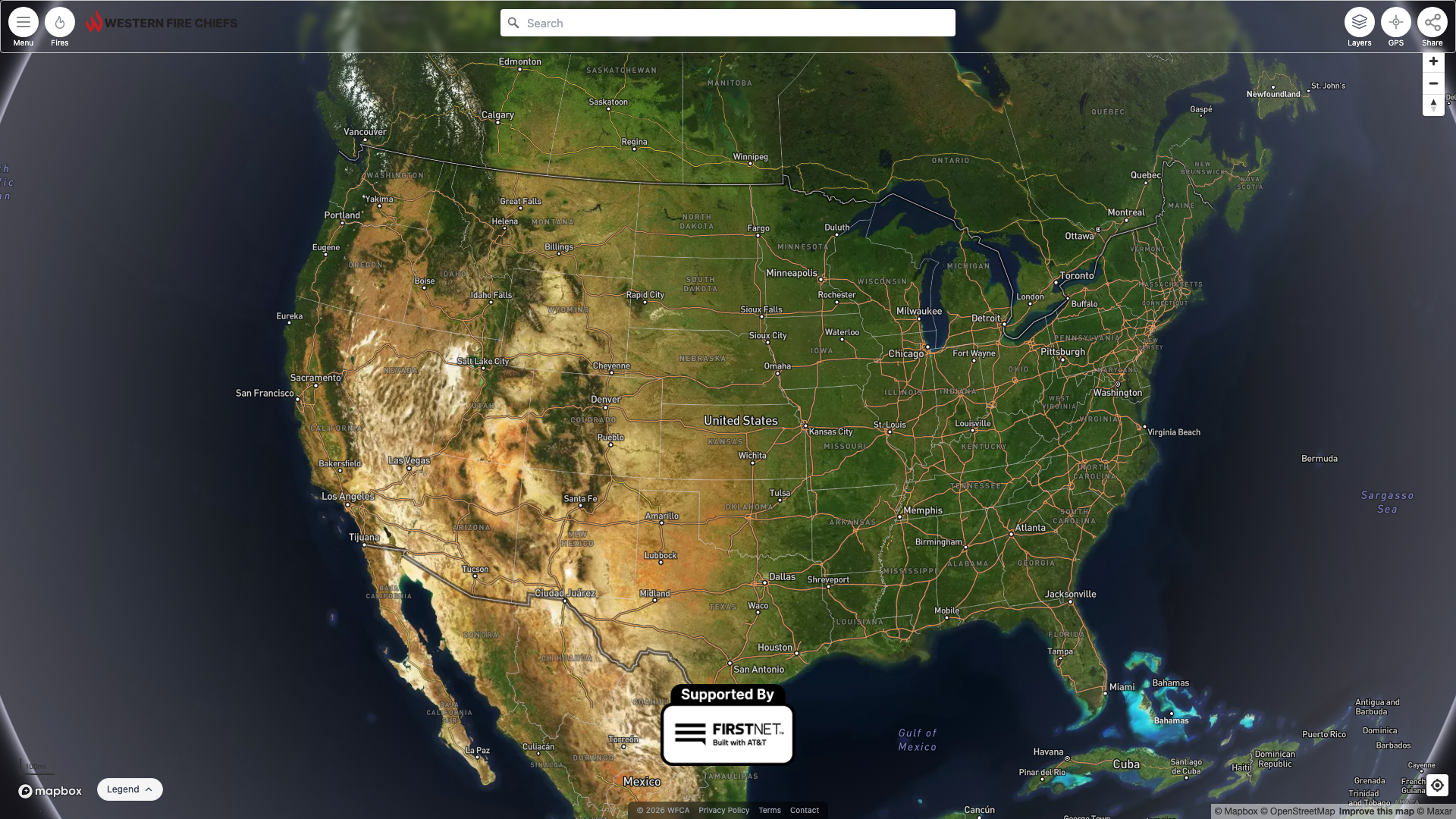 Satellite basemap